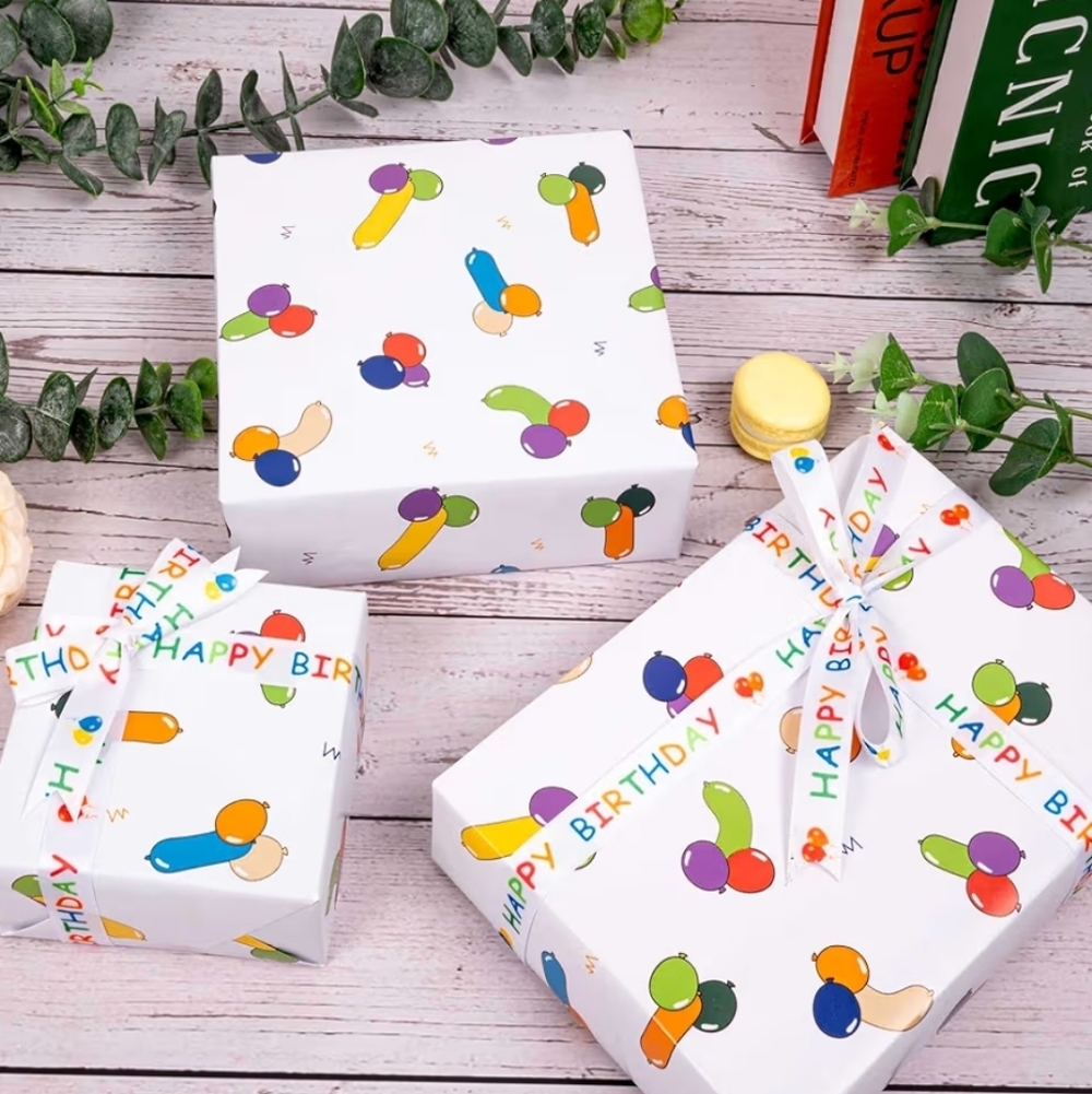 Baloney Pony Balloons Wrapping Paper - Picture 1 of 5
